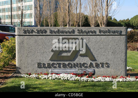 4. April 2008 - Redwood City, Kalifornien, USA - das Hauptquartier von Electronic Arts (EA), Redwood Shores Parkway in Redwood City, Kalifornien, im Herzen des Silicon Valley. EA versteht sich als weltweit führende unabhängige Entwickler und Publisher von interaktiver Unterhaltungs-Software für adva Stockfoto