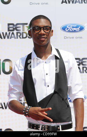 27. Juni 2010 kommt - Los Angeles, Kalifornien, USA - MISHON auf dem roten Teppich für den 10. Jahrestag BET Awards 2010 im Shrine Auditorium statt. (Kredit-Bild: © Mark Samala/ZUMApress.com) Stockfoto