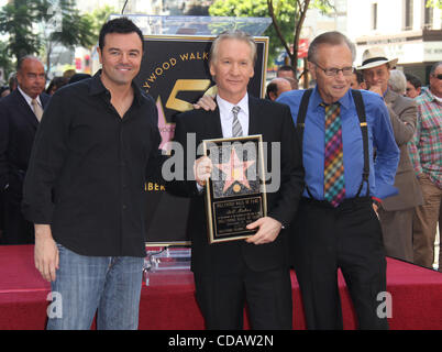 Sep 14, 2010 - Hollywoodwood, Kalifornien, USA - LARRY KING & Actor SETH MACFARLANE tritt BILL MAHER als er erhält Stern am Walk of Fame. (Kredit-Bild: © Lisa O'Connor/ZUMApress.com) Stockfoto