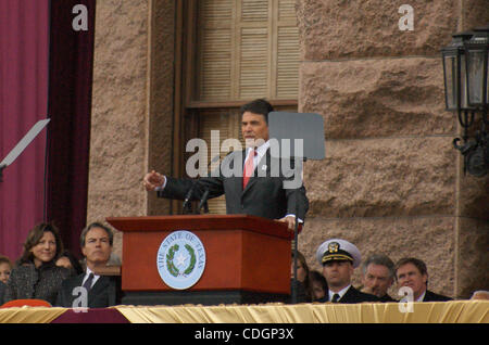 18. Januar 2011 - RICK Austin, Texas, USA - PERRY. Rick Perry Eröffnungs-Zeremonie des Texas State Capitol am 18.01.2011... 2011.K67394JN (Kredit-Bild: © Jeff Newman/Globe Photos/ZUMAPRESS.com) Stockfoto