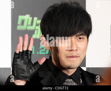 20. Januar 2011 besucht der Japan-Premiere des Films "Green Hornet" in Roppongi Hills Arena in Tokyo, Japan - Tokyo, Japan - Taiwanese Sänger und Schauspieler JAY CHOU. Der Film öffnet am 22. Januar in Japan. (Kredit-Bild: © Junko Kimura/Jana Press/ZUMAPRESS.com) Stockfoto