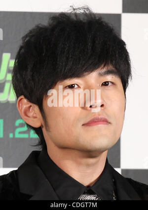 20. Januar 2011 besucht der Japan-Premiere des Films "Green Hornet" in Roppongi Hills Arena in Tokyo, Japan - Tokyo, Japan - Taiwanese Sänger und Schauspieler JAY CHOU. Der Film öffnet am 22. Januar in Japan. (Kredit-Bild: © Junko Kimura/Jana Press/ZUMAPRESS.com) Stockfoto