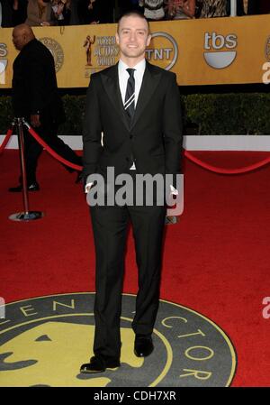 30. Januar 2011 - Los Angeles, Kalifornien, USA - Justin Timberlake.17th Annual Screen Actors Guild Awards (Ankünfte) bei The Shrine Auditorium, Los Angeles, CA. 30 Januar - 2011 statt.  2011... K67468LONG (Kredit-Bild: © D. Long/Globe Photos/ZUMAPRESS.com) Stockfoto