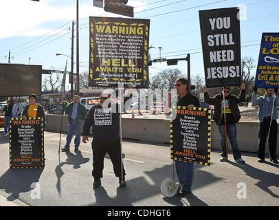 6. Februar 2011 Teilnahme vor dem Spiel Aktivitäten und Feiern vor dem Super Bowl XLV in Arlington, Texas - Arlington, Texas, Vereinigte Staaten von Amerika - religiösen Gruppen. (Kredit-Bild: © Dan Wozniak/Southcreek Global/ZUMAPRESS.com) Stockfoto