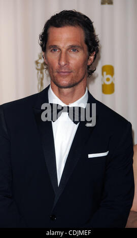 27. Februar 2011 - statt Los Angeles, Kalifornien, USA - Matthew McConaughey.83rd Annual Academy Awards - Drucksaal auf das Kodak Theatre, Los Angeles, CA. 27 Februar - 2011.  K67708LONG. (Kredit-Bild: © D. Long/Globe Photos/ZUMAPRESS.com) Stockfoto