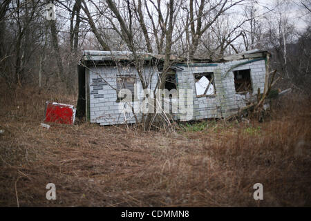 11. April 2011 - Centralia, Pennsylvania, USA - die Stadt Centralia, steht Pennsylvania fast verlassenen, nachdem eine Mine-Feuer, das im Jahre 1962 begann bis zum heutigen Tag immer noch brennt. Ungesunde Konzentrationen von Kohlenmonoxid und Kohlendioxid machen ihren Weg an die Oberfläche zwingt die Abwanderung von Centralia der Bewohner. ( Stockfoto