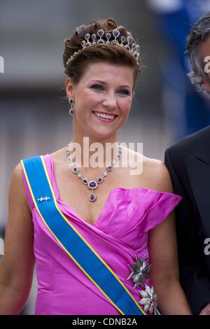 17. Mai 2011 - Stockholm, Spanien - Prinzessin Martha Louise von Norwegen und Mann Herr Ari Behn besuchen die Hochzeit von Kronprinzessin Victoria von Schweden und Daniel Westling am 19. Juni 2010 in Stockholm, Schweden (Credit-Bild: © Jack Abuin/ZUMAPRESS.com) Stockfoto