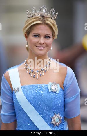 17. Mai 2011 - Stockholm, Spanien - Prinzessin Madeleine von Schweden besuchen die Hochzeit von Kronprinzessin Victoria von Schweden und Daniel Westling am 19. Juni 2010 in Stockholm, Schweden (Credit-Bild: © Jack Abuin/ZUMAPRESS.com) Stockfoto