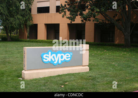 22. Mai 2011 - Palo Alto, Kalifornien, USA - US-Hauptquartier der Skype Inc. im Silicon Valley, benannt Skype Weg seinen Börsengang, weil es Microsofts $ 8,5 Milliarden Übernahmeangebot angenommen hat.  Dieser Kauf ist das teuerste in der Geschichte von Microsoft.  Die Unternehmen hoffen, vervollständigen Stockfoto