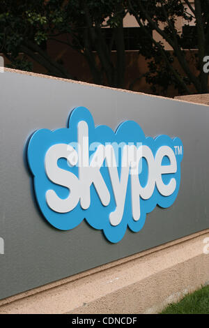 22. Mai 2011 - Palo Alto, Kalifornien, USA - US-Hauptquartier der Skype Inc. im Silicon Valley, benannt Skype Weg seinen Börsengang, weil es Microsofts $ 8,5 Milliarden Übernahmeangebot angenommen hat.  Dieser Kauf ist das teuerste in der Geschichte von Microsoft.  Die Unternehmen hoffen, vervollständigen Stockfoto