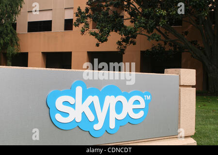 22. Mai 2011 - Palo Alto, Kalifornien, USA - US-Hauptquartier der Skype Inc. im Silicon Valley, benannt Skype Weg seinen Börsengang, weil es Microsofts $ 8,5 Milliarden Übernahmeangebot angenommen hat.  Dieser Kauf ist das teuerste in der Geschichte von Microsoft.  Die Unternehmen hoffen, vervollständigen Stockfoto