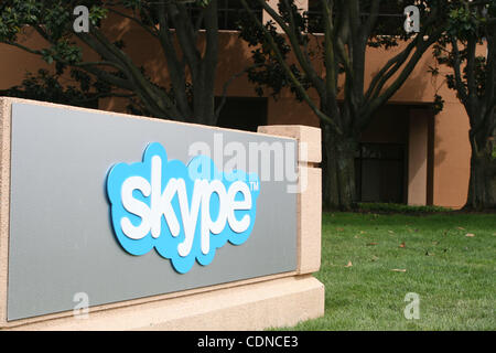 22. Mai 2011 - Palo Alto, Kalifornien, USA - US-Hauptquartier der Skype Inc. im Silicon Valley, benannt Skype Weg seinen Börsengang, weil es Microsofts $ 8,5 Milliarden Übernahmeangebot angenommen hat.  Dieser Kauf ist das teuerste in der Geschichte von Microsoft.  Die Unternehmen hoffen, vervollständigen Stockfoto