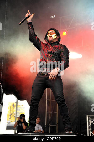 Mai. 22, 2011 - Columbus, Ohio; USA - führt Musiker HOLLYWOOD UNDEAD live als Teil der 5. jährlichen Rock auf der Range-Musik-Festival, die stattfindet am befindet sich in Columbus Crew Stadium. Copyright 2011 Jason Moore. (Kredit-Bild: © Jason Moore/ZUMAPRESS.com) Stockfoto