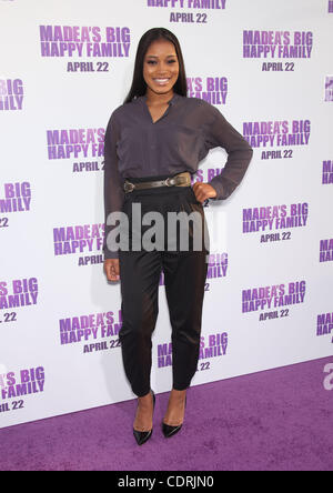 19. April 2011 kommt - Hollywood, Kalifornien, USA - KEKE PALMER für die Premiere des Films "Madea große, glückliche Familie" im Cinerama Dome Theater. (Kredit-Bild: © Lisa O'Connor/ZUMAPRESS.com) Stockfoto