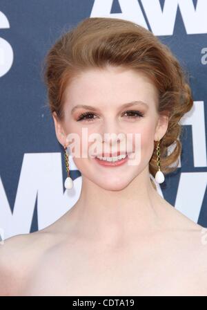 5. Juni 2011 - statt Los Angeles, Kalifornien, USA - Schauspielerin ASHLEY BELL bei den MTV Movie Awards 2011 - Ankünfte im Gibson Amphitheater, Los Angeles. (Kredit-Bild: © Jeff Frank/ZUMAPRESS.com) Stockfoto