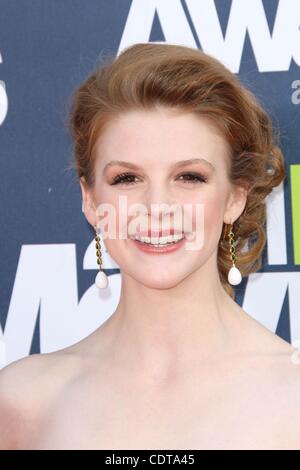 5. Juni 2011 - statt Los Angeles, Kalifornien, USA - Schauspielerin ASHLEY BELL bei den MTV Movie Awards 2011 - Ankünfte im Gibson Amphitheater, Los Angeles. (Kredit-Bild: © Jeff Frank/ZUMAPRESS.com) Stockfoto