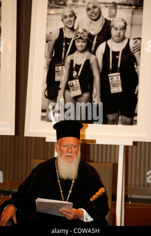 25. Juni 2011 - Athen, Griechenland - Orthodoxen Ökumenischen Patriarchen Bartholomäus kam für die Special Olympics World Summer Games Athen 2011 (Credit-Bild: © Aristidis Vafeiadakis/ZUMAPRESS.com) Stockfoto