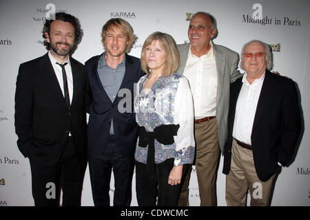 18. Mai 2011 - Hollywood, Kalifornien, US - I15413CHW. "Midnight In Paris '' Los Angeles Premiere präsentiert Sony Bilder Classic. Samuel Goldwyn Akademietheater, Beverly Hills, CA.05/18/2011. MICHAEL SHEEN, OWEN WILSON, MIMI KENNEDY, KURT FULLER UND STEVE TENENBAUM - PRODUZENT. 2011 (credit ich Stockfoto