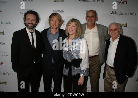 18. Mai 2011 - Hollywood, Kalifornien, US - I15413CHW. "Midnight In Paris '' Los Angeles Premiere präsentiert Sony Bilder Classic. Samuel Goldwyn Akademietheater, Beverly Hills, CA.05/18/2011. MICHAEL SHEEN, OWEN WILSON, MIMI KENNEDY, KURT FULLER UND STEVE TENENBAUM - PRODUZENT. 2011 (credit ich Stockfoto