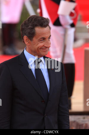 G8-Gipfel in Deauville, Frankreich. Im Bild: Der französische Präsident Nicolas Sarkozy. Stockfoto