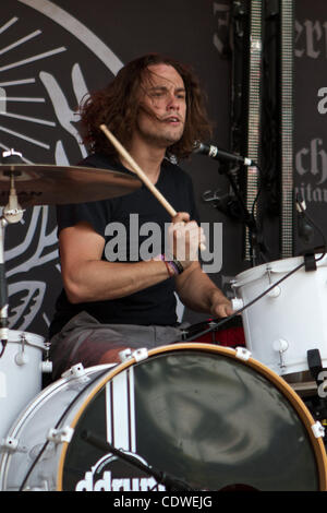 24. Mai 2011 - Columbus, Ohio, USA - Ägypten zentrale Schlagzeuger Blake Allison am Rock On the Range Crew Stadium, Columbus, Ohio. (Kredit-Bild: © Scott Stuart/Southcreek Global/ZUMAPRESS.com) Stockfoto