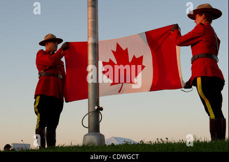 26. Juni 2011 - Ottawa, Ontario, Kanada - The Royal Canadian Mounted Police Präzision Kavallerie Bohrer als Teil der musikalischen Fahrt in Ottawa durchführen (Credit-Bild: © Marc DesRosiers/Southcreek Global/ZUMAPRESS.com) Stockfoto