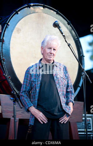 7. August 2011 führt bei den Musikern United für sichere Energie (M.U.S.E.) Konzert im Shoreline Amphitheater - Mountain View, Kalifornien, USA - Graham Nash. Erlös zugunsten der All-Star unterstützt Japan Katastrophenhilfe und Organisationen weltweit arbeiten, um sichere, alternative zu fördern, Stockfoto