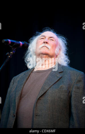 7. August 2011 führt bei den Musikern United für sichere Energie (M.U.S.E.) Konzert im Shoreline Amphitheater - Mountain View, Kalifornien, USA - David Crosby. Erlös zugunsten der All-Star unterstützt Japan Katastrophe Entlastung Bemühungen und Organisationen weltweit arbeiten, um sichere, alternative zu fördern Stockfoto