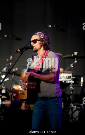 7. August 2011 führt bei den Musikern United für sichere Energie (M.U.S.E.) Konzert im Shoreline Amphitheater - Mountain View, Kalifornien, USA - Jason Mraz. Erlös zugunsten der All-Star unterstützt Japan Katastrophenhilfe und Organisationen weltweit arbeiten, um sichere, alternative zu fördern, Stockfoto