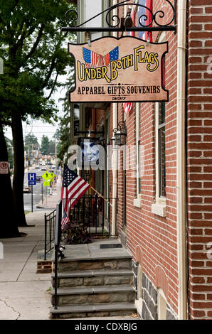 3. August 2011 - Gettysburg, PA, USA - Streetview in der Stadt für den amerikanischen Bürgerkrieg Schlacht mit die größte Zahl der totale Opfer zur Kenntnis genommen.  2013 markiert den 150. Jahrestag der Schlacht von Gettysburg. (Kredit-Bild: © Brian Cahn/ZUMAPRESS.com) Stockfoto