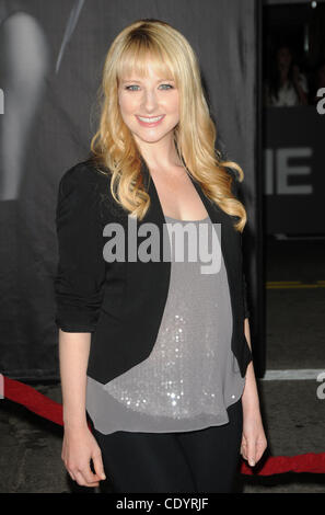 20. Oktober 2011 - Los Angeles, Kalifornien, USA - Melissa Rauch Teilnahme an der Los Angeles Premiere von «In Time» im Regency Village Theater in Westwood, Kalifornien am 20.10.11 statt. 2011 (Kredit-Bild: © D. Long/Globe Photos/ZUMAPRESS.com) Stockfoto