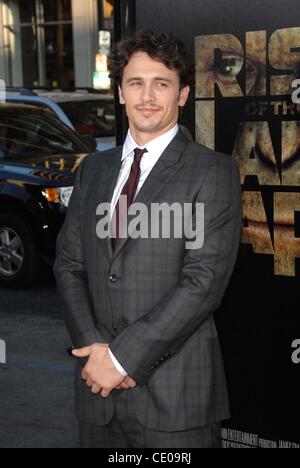28. Juli 2011 - Hollywood, Kalifornien, USA - James Franco während der Premiere des neuen Films von 20th Century Fox RISE OF THE PLANET OF THE APES abgehaltenen Graumans Chinese Theatre, am 28. Juli 2011, in Los Angeles...  2011 (Kredit-Bild: © Michael Germana/Globe Photos/ZUMAPRESS.com) Stockfoto