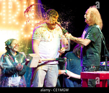 14. August 2011 - San Francisco, Kalifornien, USA - Gallagher führt auf dem außen Lands Festival im Golden Gate Park in San Francisco, CA. (Credit-Bild: © Matt Cohen/Southcreek Global/ZUMAPRESS.com) Stockfoto