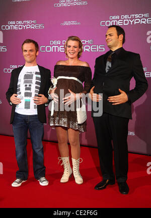 Ralf Schmitz, Mirja Boes, Kaya Yanar beim Deutscher Comedypreis 2010 Award im Coloneum MMC Studios. Köln, Deutschland - 14.10.2010 Stockfoto