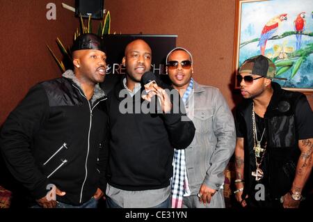 Gezackte Kante Jagged Edge neue single-Auskopplung Partei für "Baby" im Cafe Iguana Pembroke Pines, Florida - 14.02.11 Stockfoto