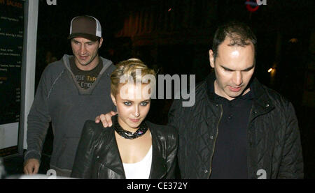 Schauspielerin Hayden Panettiere verlassen Boujis Nachtclub mit einer ihr Freund Wladimir Klitschko London, England - 11.10.10 Stockfoto