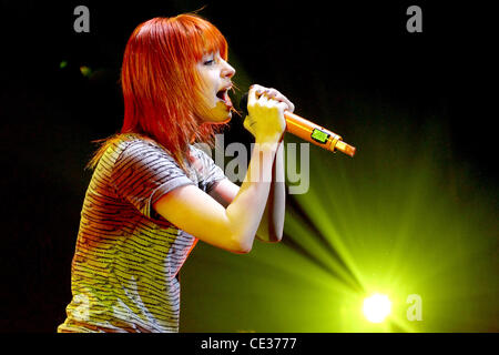 Hayley Williams Paramore die live in Konzert im Entertainment Centre Adelaide, Australien - 12.10.10 Stockfoto