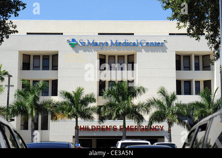 St. Mary's Medical Center wo schwangere Sängerin Celine Dion in Florida in dem Bemühen, der Star-Zwillinge vor einer Frühgeburt retten hospitalisiert worden. West Palm Beach, Florida - 17.10.10 Stockfoto