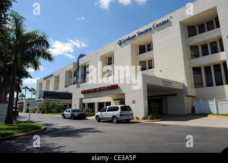 St. Mary's Medical Center wo schwangere Sängerin Celine Dion in Florida in dem Bemühen, der Star-Zwillinge vor einer Frühgeburt retten hospitalisiert worden. West Palm Beach, Florida - 17.10.10 Stockfoto