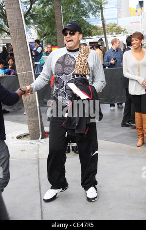 Sinbad Promis kommen für die LA Lakers vs. Miami Heat-Basketball-Spiel im Staples Center. Los Angeles, Kalifornien - 25.12.10 Stockfoto