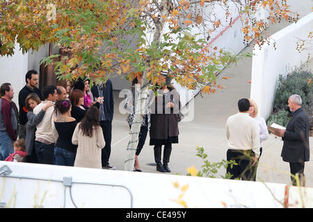 Ihre Tochter Honor Marie Warren zusehen, wie ihre Eltern Mark Alba und Catherine Alba, Jessica Alba und Cash Warren erneuern ihr Eheversprechen in Pomona Stadt Los Angeles, Kalifornien - 06.01.11 Stockfoto