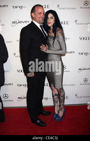 Jesse James und Kat Von D-Art Of Elysium der 4. jährlichen "Heaven" Charity-Gala in Los Angeles, Kalifornien California Science Center Exposition Park-Anreise - 15.01.11 Stockfoto