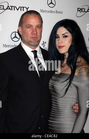 Jesse James und Kat Von D-Art Of Elysium der 4. jährlichen "Heaven" Charity-Gala in Los Angeles, Kalifornien California Science Center Exposition Park-Anreise - 15.01.11 Stockfoto