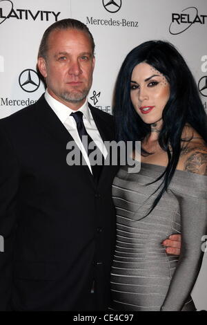 Jesse James und Kat Von D-Art Of Elysium der 4. jährlichen "Heaven" Charity-Gala in Los Angeles, Kalifornien California Science Center Exposition Park-Anreise - 15.01.11 Stockfoto