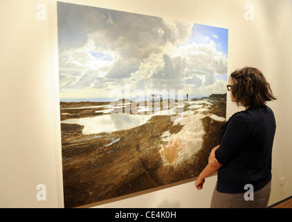 Boyd und Evans: Clee Hill 2009 der Threadneedle-Preis für Malerei und Skulptur - Presse Blick in die Mall Galleries statt.  London, England - 01.09.10 Stockfoto