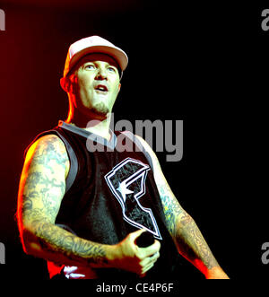 Fred Durst Limp Bizkit führt an der Heineken Music Hall Amsterdam, Holland - 06.09.10 Stockfoto