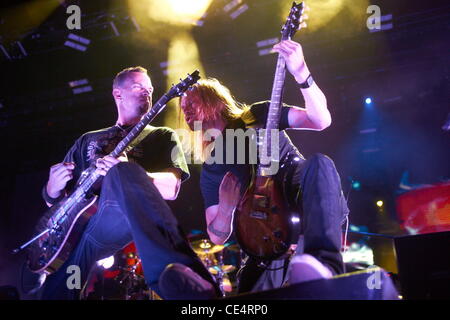 Creed, die live im Konzert in der ersten Midwest Bank Amphitheater Tinley Park, Illinois - 15.8.10 Stockfoto