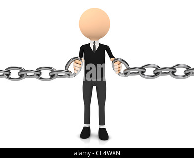 3D Person entscheiden Problem. computergenerierte Bild Stockfoto