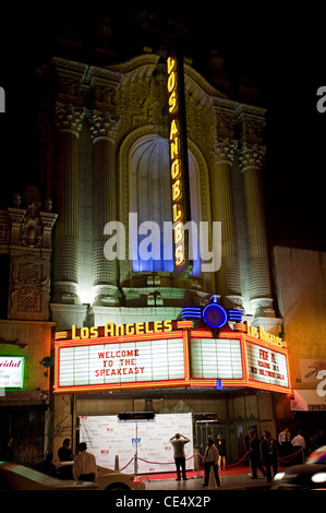 Das Los Angeles Theater auf 615 South Broadway, Los Angeles, Kalifornien, USA (nächtliche Schuss) Stockfoto