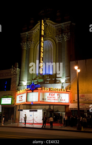 Das Los Angeles Theater auf 615 South Broadway, Los Angeles, Kalifornien, USA (nächtliche Schuss) Stockfoto